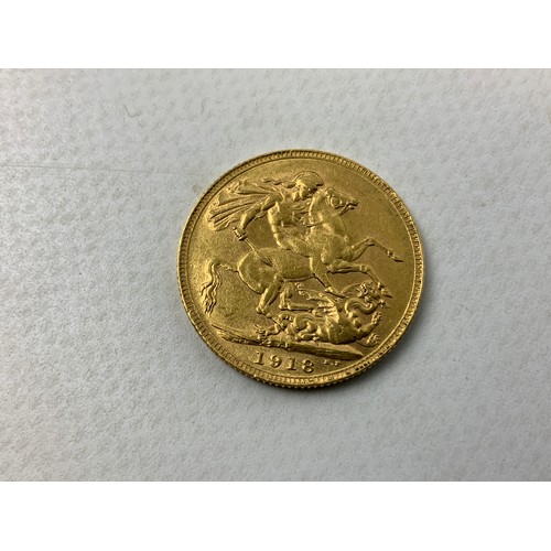 146 - 1918 Gold Sovereign