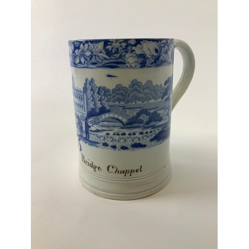 140 - Rare Finely Potted English (Harrogate Yorkshire) Blue and White Transfer Printed Pearl Ware Mug - Fu... 