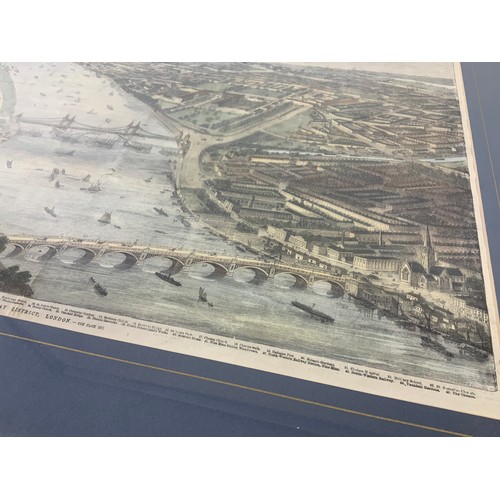 569 - Original Hand Tinted Panoramic Print of London by Thomas Sulman 1859 - Entitled The West End Railway... 
