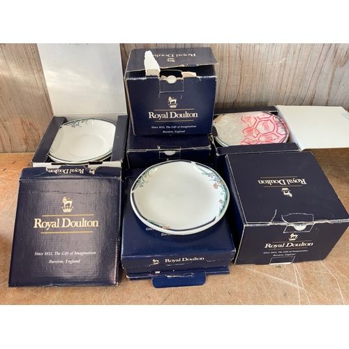 376 - Boxed Royal Doulton China - Juno Saucers and Plates