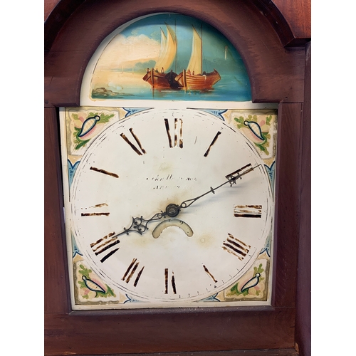 576 - Longcase Clock with Painted Face