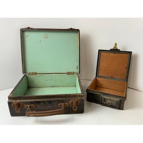 313 - Large Horse Brasses and Old Boxes