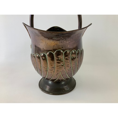 628 - Victorian Copper Coal Bucket