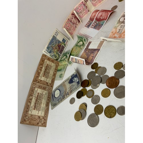 323 - Various Bank Notes and Coins