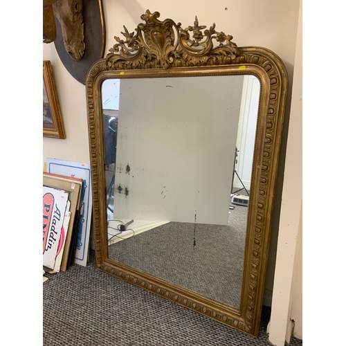79 - Victorian Gilt Framed Overmantel Mirror - 107cm x 147cm