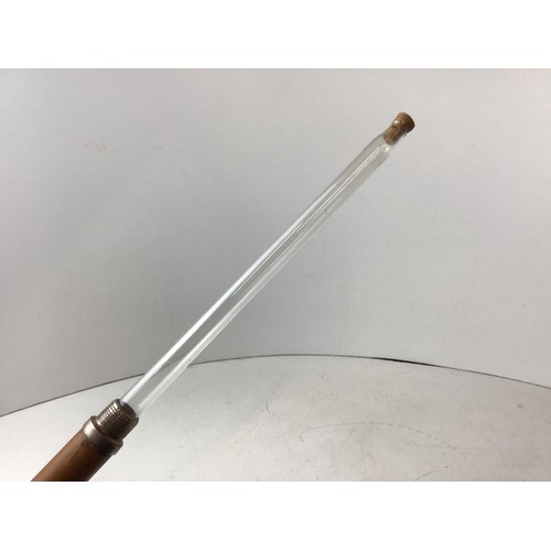 394 - Ally Sloper Antler Drinkers Walking Cane with Concealed Glass Bottle