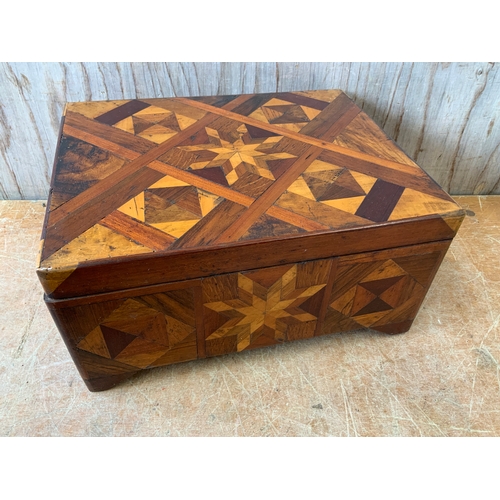 502 - Marquetry Jewellery Box