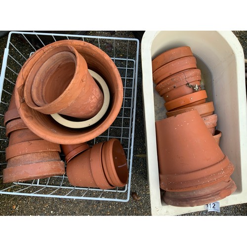 12 - Terracotta Pots