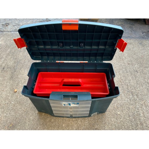 17 - Plastic Toolbox and Square