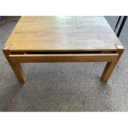 489 - Modern Oak Coffee Table with Drawer