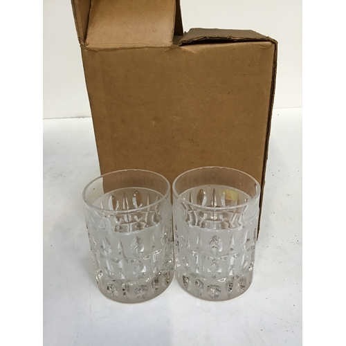 342 - 8x Crystal Tumblers