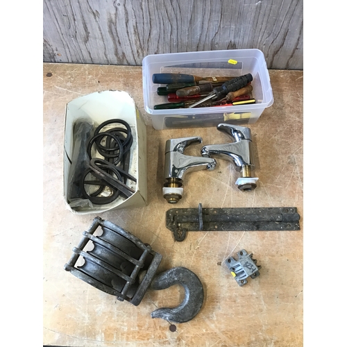 296A - Pulley, Taps and Tools etc