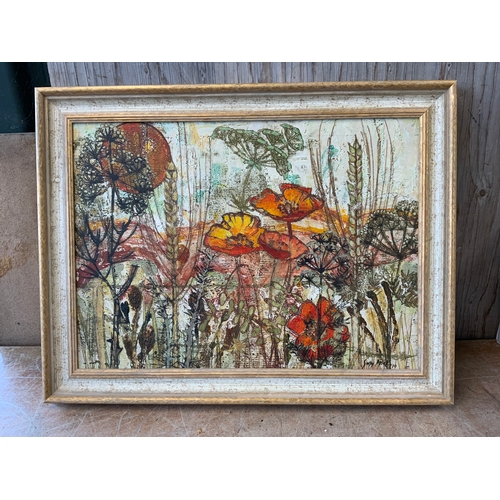 378 - Framed Picture - Poppies