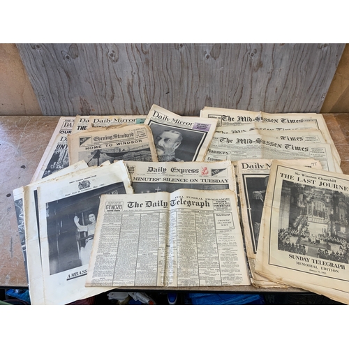 297 - Collection of Old Newspapers