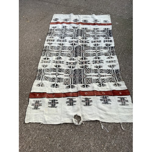 393 - Reversible West African Hand Made Wedding Blanket - 240cm x 126cm