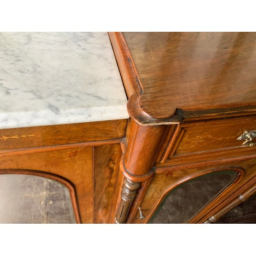 554 - Victorian Mahogany and Inlay Credenza