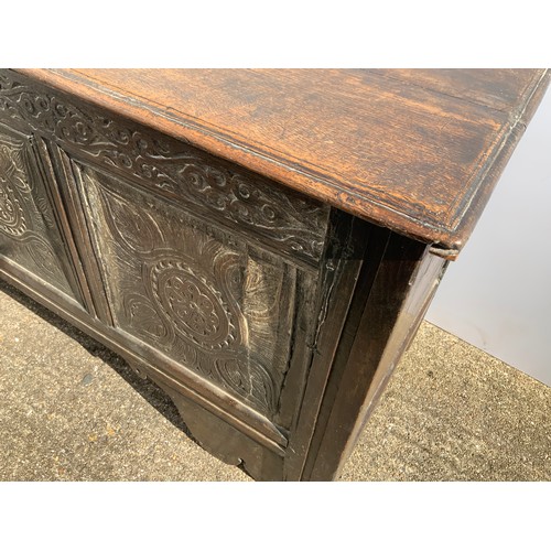 543 - 19th Century Oak Coffer - 141cm W x 54cm D x 70cm H