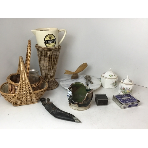 294 - Basketware, Oriental Bowl and Ansley etc