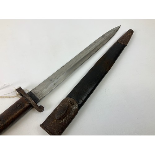 599 - British P1903 Knife Bayonet for MM 1 lll Short Magazine Lee Enfield (SMLE) Rifle. Good Clean Blade w... 