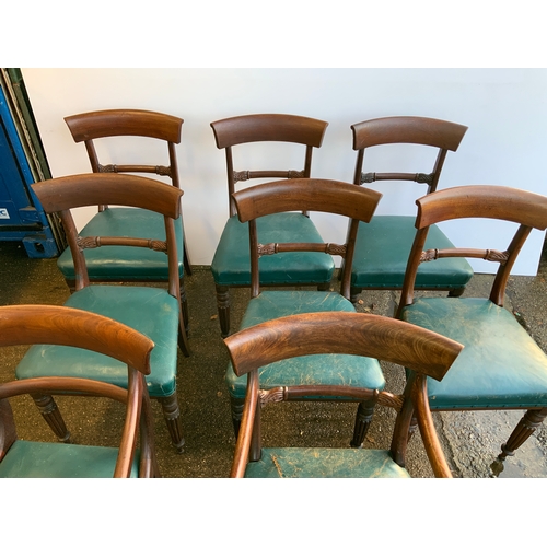 142 - 6x Victorian Bar Back Dining Chairs and 2 Carvers