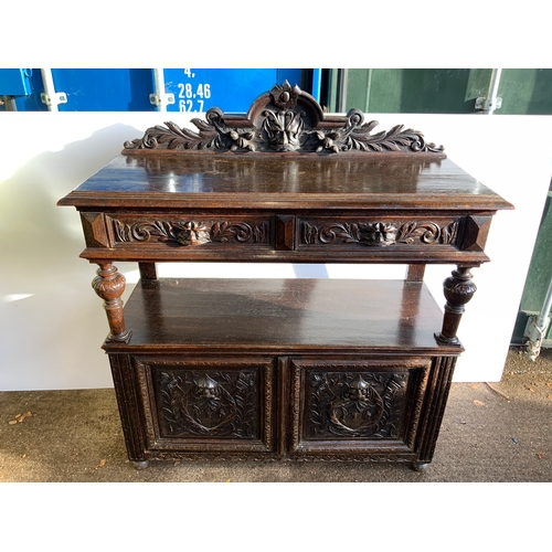 716 - Profusely Carved Oak Buffet