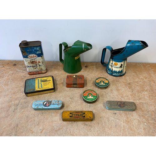 837 - Oil Cans and Garage Related Vintage Tins