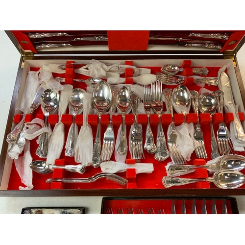 319 - Canteen of Webber and Hill Kings Pattern Cutlery, Set of Modern Cutlery and Decorative Teaspoons