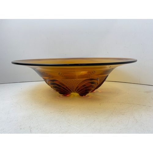 157 - Large Orange Glass Bowl