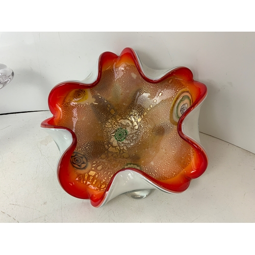 167 - Murano Tutti-Frutti Bowl and Large Art Glass Dish