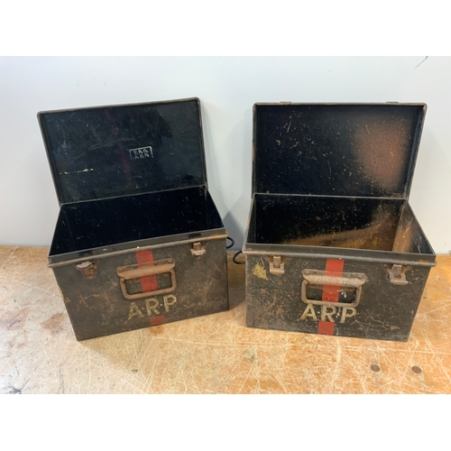 154 - 2x WWII First Aid Boxes