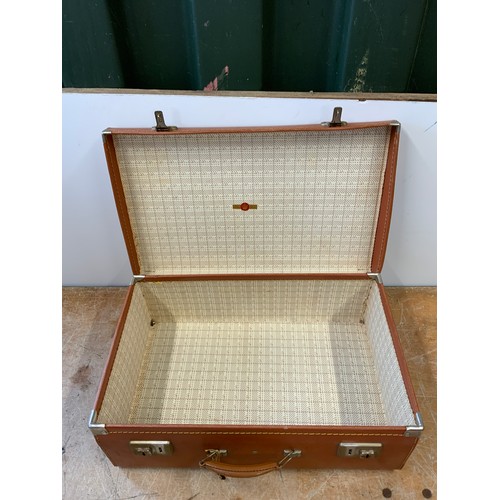 166 - Small Vintage Suitcase with Key