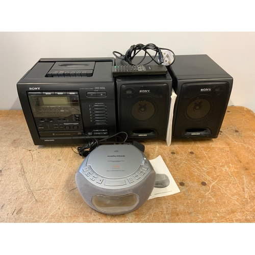 179 - Sony CD Radio Cassette Recorder and Morphy Richards Clock Radio