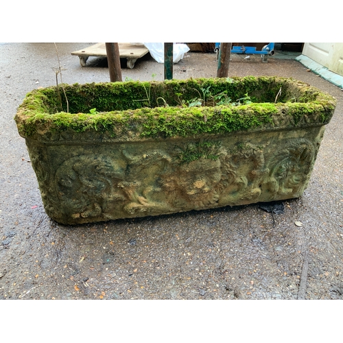 63 - Oblong Concrete Planter