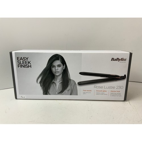 118 - Babyliss Rose Lustre 230 Hair Straighteners - Unused - New