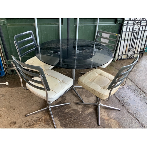 731 - Glass Topped Table and Chairs