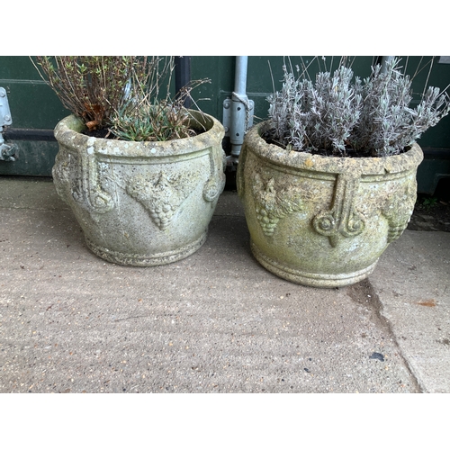 67 - Pair of Concrete Planters