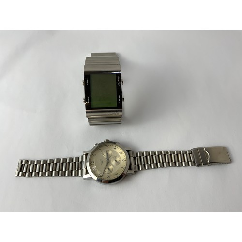 2x Vintage Stainless Steel Watches - Arnette (Needs Battery  display picture 2