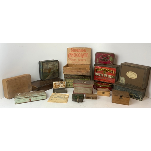 245 - Collection of Old Tins and Boxes