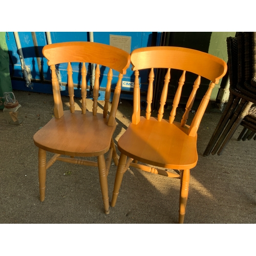 Pair of Pine Chairs