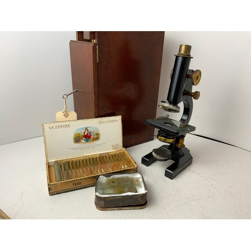 250 - Boxed Microscope and Slides