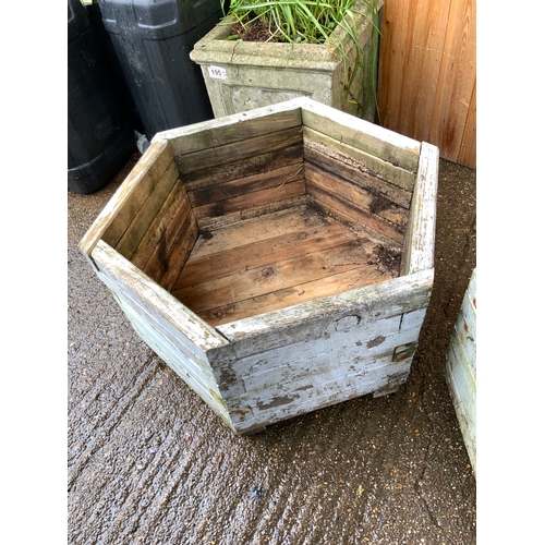 64 - 3x Wooden Garden Planters