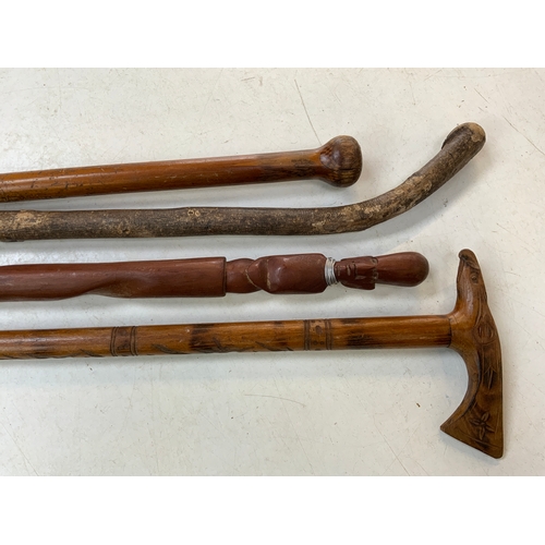 112 - 4x Walking Sticks