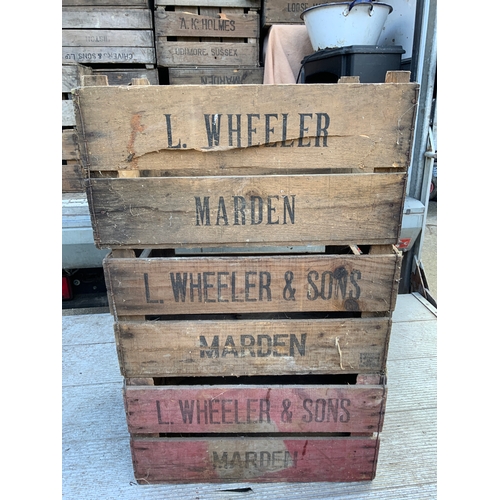 5 - 3x Vintage Wooden Crates