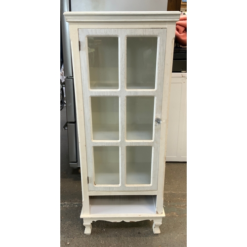 583 - White Painted Wooden Display Cabinet