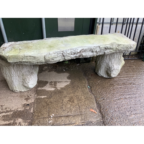 50 - Concrete Log Bench