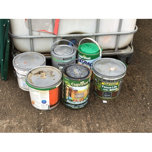 17A - Part Tins of Fence Paint