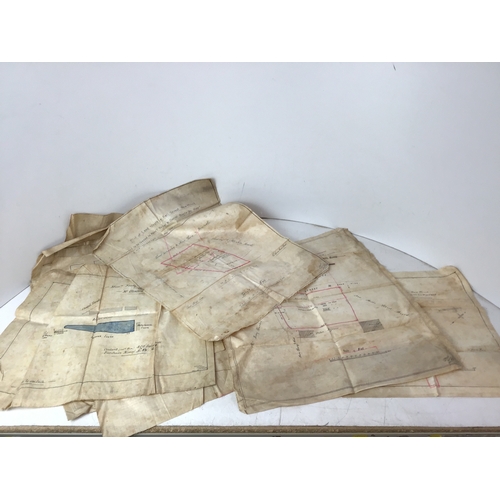 609 - Approximately 24 Various Plans on Silk relating to New Mills, Peak District - J Pollitt Surveyor - D... 