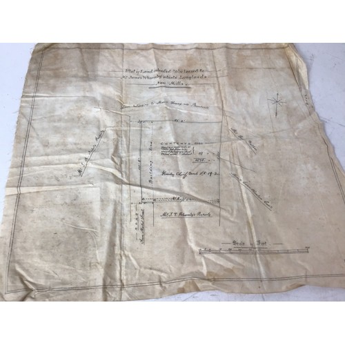 609 - Approximately 24 Various Plans on Silk relating to New Mills, Peak District - J Pollitt Surveyor - D... 