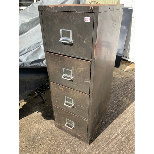 95D - Vintage Filing Cabinet with Key