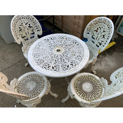 8 - Aluminium Garden Table and Chairs